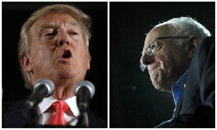 Collage Trump Sanders