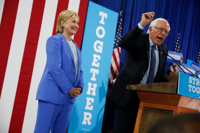 Campaign 2016 Clinton Sanders