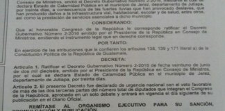 Ratifican estado de calamidad por desastres en Jerez, Jutiapa