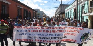 Comunidades manifiestan en apoyo a hidroeléctrica