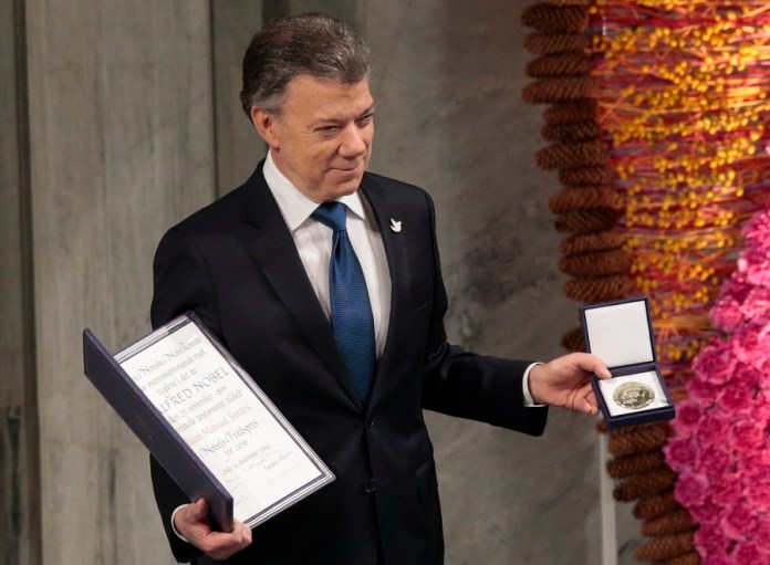 Norway Nobel Peace Santos