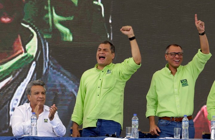Rafael Correa, Lenin Moreno, Jorge Glas