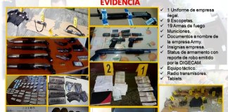 Reportan una captura y secuestro de armas de empresa Army