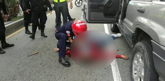 Conductor atropella a seis personas, luego se hiere al ser copado