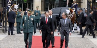 Presidente Jimmy Morales sostiene reuniones en Colombia