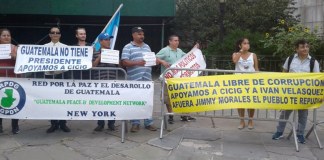Desde EE.UU. migrantes se manifiestan a favor de la lucha contra la corrupción