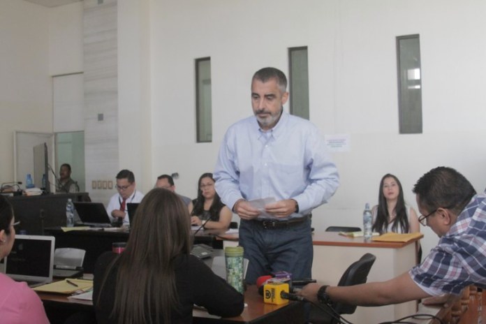 Juan Ignacio Florido, el amigo y padrino de boda de Sinibaldi, durante el juicio del caso Construcción y Corrupción en 2019. Foto: La Hora / Archivo