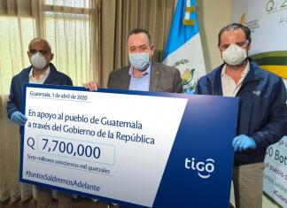 Tigo dona Q7.7 millones al Gobierno para adquisición de insumos