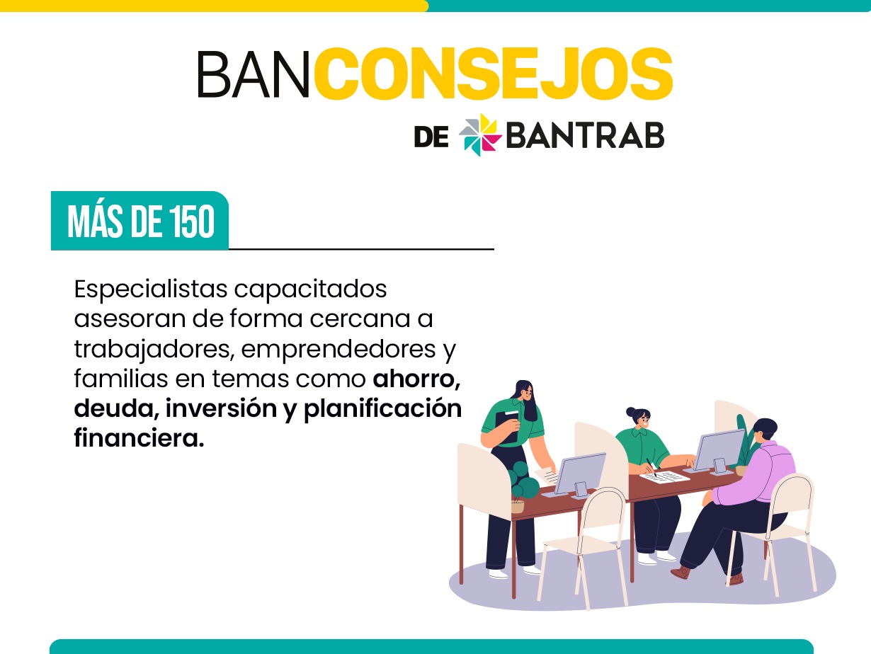 BanConsejos está orientado en fortalecer la confianza en la banca, reducir el riesgo crediticio y construir relaciones a largo plazo con las personas. Arte. Bantrab.