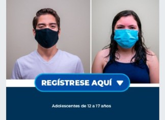 Habilitan registro de vacunación para menores de 12 a 17 años