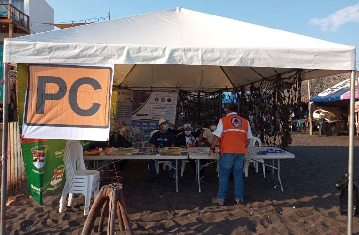 Los campamentos de Sinaprese brindarán atención pre-hospitalaria, información, seguridad y atención vial a los viajeros. Foto La Hora: Conred