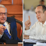 El presidente de México, Andrés Manuel López Obrador y el presidente de Guatemala, Alejandro Giammattei. AMLO mencionó que Giammattei rechazó el proyecto del Tren Maya.