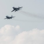 Dos aviones de combate estadounidenses colisionaron durante un espectáculo aéreo en Idaho, Estados Unidos.