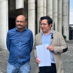 La organización Acción Ciudadana presentó un amparo a favor de los periodistas criminalizados, en Torre de Tribunales.