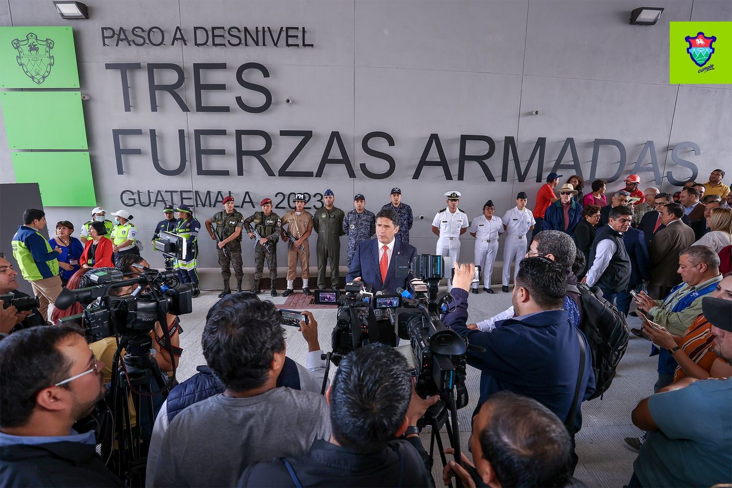 Inauguran paso a desnivel “Tres Fuerzas Armadas”; MuniGuate busca agilizar movilidad en zona 10