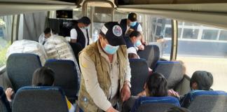 Retorno de menores de edad provenientes de México hacia Guatemala. Créditos: Instituto Guatemalteco de Migración (IGM).