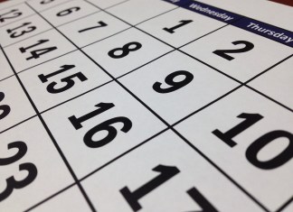 Calendario con fechas importantes