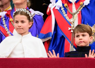 La princesa Charlotte de Gales de Gran Bretaña y el Príncipe Luis de Gales