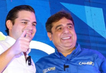 En manos de la justicia En la Foto Jorge Baldizón y Carlos Pineda, cuando este último buscaba postularse por el partido Cambio. Foto: La Hora/Archivo.