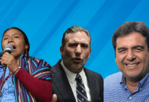 Ruta despejada En la imagen, Thelma Cabrera, Roberto Arzú y Carlos Pineda. Diseño La Hora