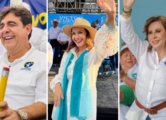 En la imagen. Carlos Pineda, Zury Ríos y Sandra Torres.