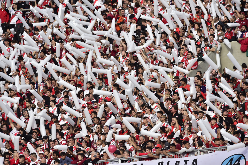 Los hinchas de River Plate previo al partido ante Boca