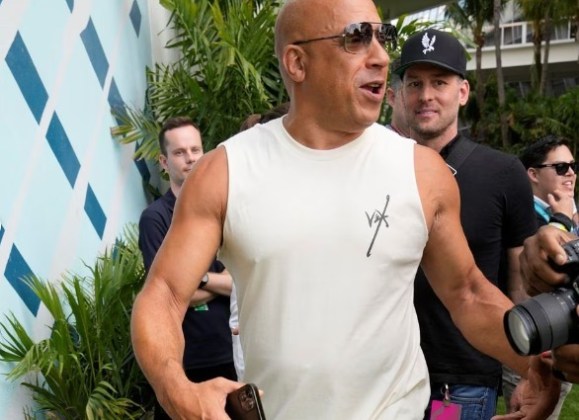 El protagonista de Rápidos y Furiosos, Vin Diesel. Foto La Hora AP