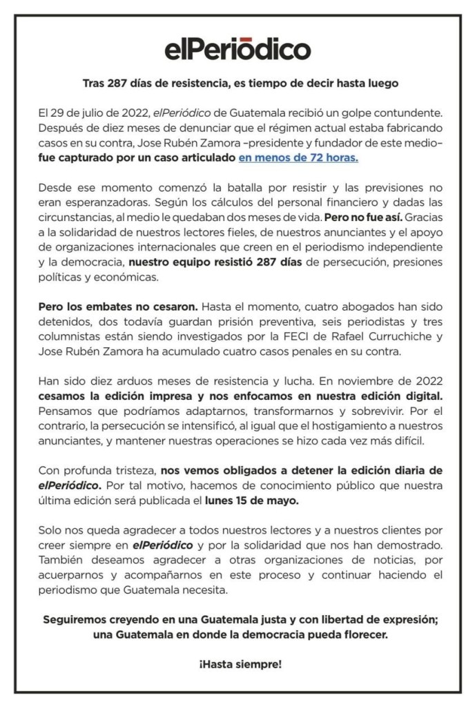 medio de comunicación elPeriódico 