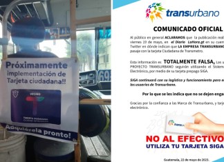 Transurbano no explica por qué unidades llevan cartel. Foto La Hora.