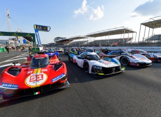Los automóviles Ferrari, Peugeot, Porsche y Toyota, ganadores de las últimas ediciones, se exhiben con los 62 automóviles que participan en la 100.ª edición de la carrera de resistencia de las 24 Horas de Le Mans