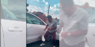 Un video que se hizo viral en las redes sociales muestra cómo el conductor de un vehículo dañó uno de los retrovisores de otro automóvil