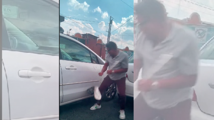 Un video que se hizo viral en las redes sociales muestra cómo el conductor de un vehículo dañó uno de los retrovisores de otro automóvil