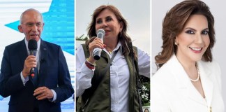 Los candidatos a la Presidencia, Edmond Mulet, Sandra Torres y Zury Ríos.