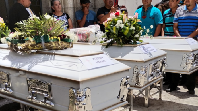 Los restos de las tres hermanas fueron enterrados este día en el cementerio de Mixco.