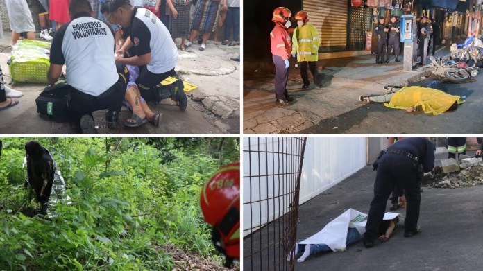 Tres personas fallecidas es el resultado de diferentes hechos violentos. Foto: Redes Sociales / Twitter de Bomberos Voluntarios y Municipales.