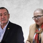 El presidente Alejandro Giammattei y la fiscal general María Consuelo Porras.