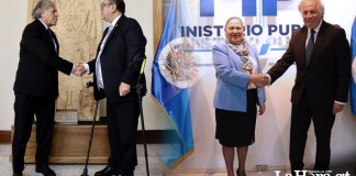 En la imagen de Luis Almagro, Secretario General de la OEA, durante su visita con Giammattei y Consuelo Porras.