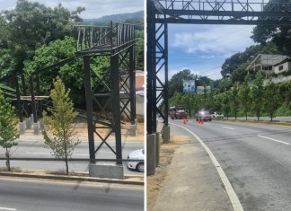 El cierre es debido a la instalación de la sección de la pasarela de La Libertad.