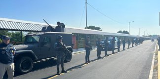 Ejército de Guatemala y PNC en la frontera de Ayutla, San Marcos. Imágenes: Ejército de Guatemala