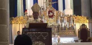 El Arzobispo de Los Altos Mario Alberto Molina durante la misa de Te Deum del 14 de septiembre pasado.