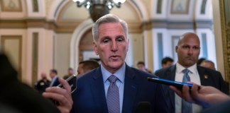 El presidente de la Cámara de Representantes de EEUU, el republicano Kevin McCarthy, en el Congreso en Washington
