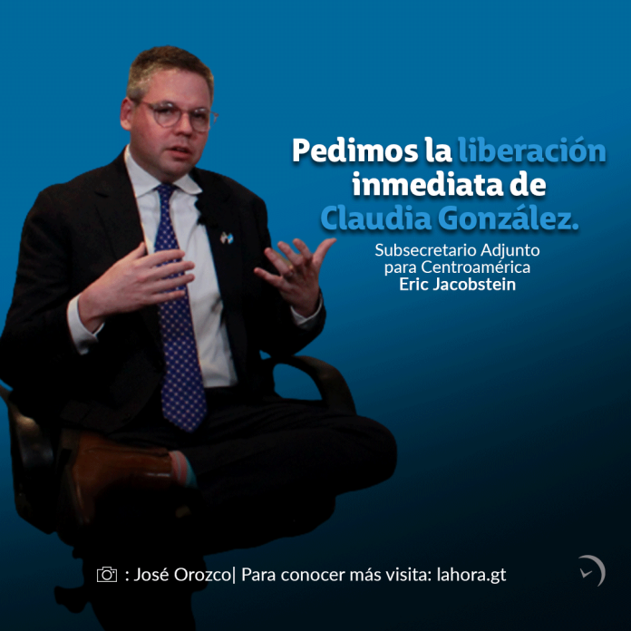Subsecretario Adjunto para Centroamérica de Estados Unidos, Eric Jacobstein