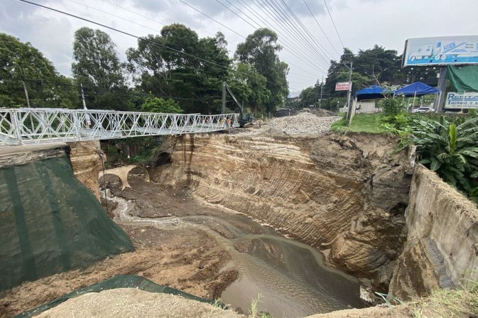 El hundimiento en el km 17.5