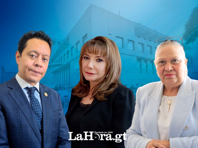 En la foto, el presidente de la comisión de finanzas del Congreso, Cándido Leal, Silvia Valdés, presidenta del OJ y la fiscal general, Consuelo Porras.