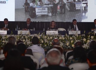 Presentación de memoria de electoral preliminar y el informe de labores de la presidenta del Tribunal Supremo Electoral. Foto La Hora/José Orozco