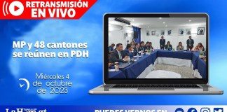 Retransmisión en vivo: MP y 48 cantones se reúnen en PDH