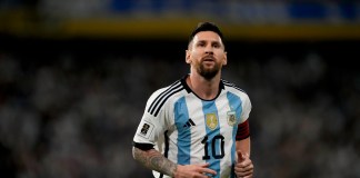 Lionel Messi de la selección nacional de Argentina. Foto La Hora/AP