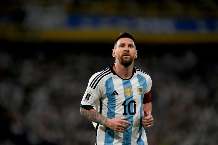 Lionel Messi de la selección nacional de Argentina. Foto La Hora/AP