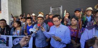 Las Autoridades Indígenas Ancestrales de IXIMULEW insisten que Consuelo Porras debe dejar el Ministerio Público. Foto: José Orozco