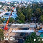 Los trabajos que realizó Comunicaciones y el Ejército en el kilómetro 17.5 en Villa Nueva, fue la colocación de las vigas de varios carriles.